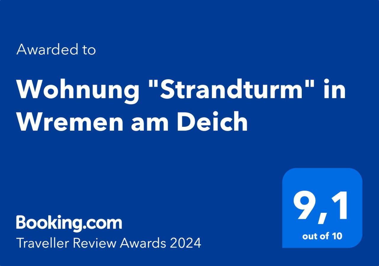 Wohnung "Strandturm" In Wremen Am Deich Exterior foto